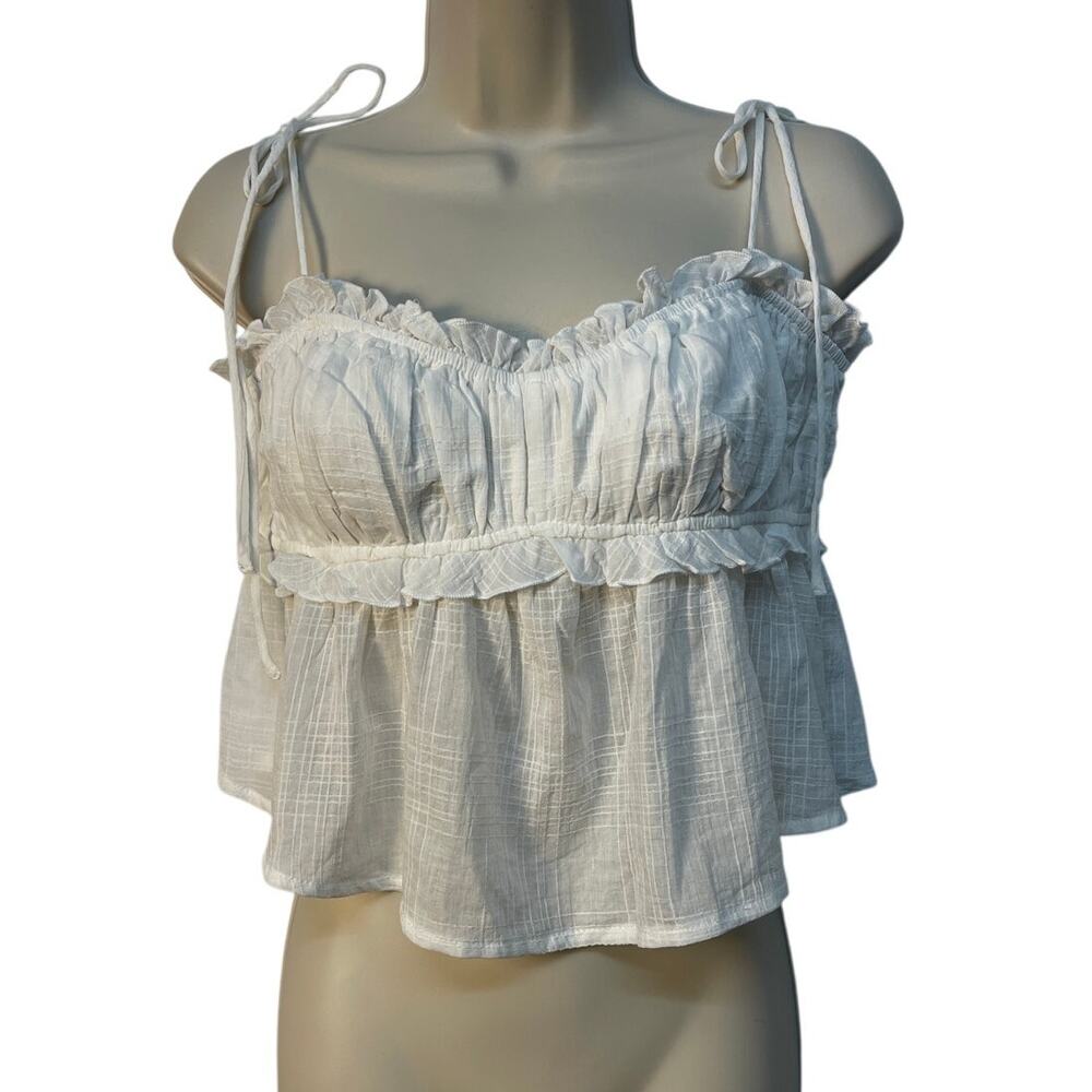 Princess Polly White Ruffle Blouse
